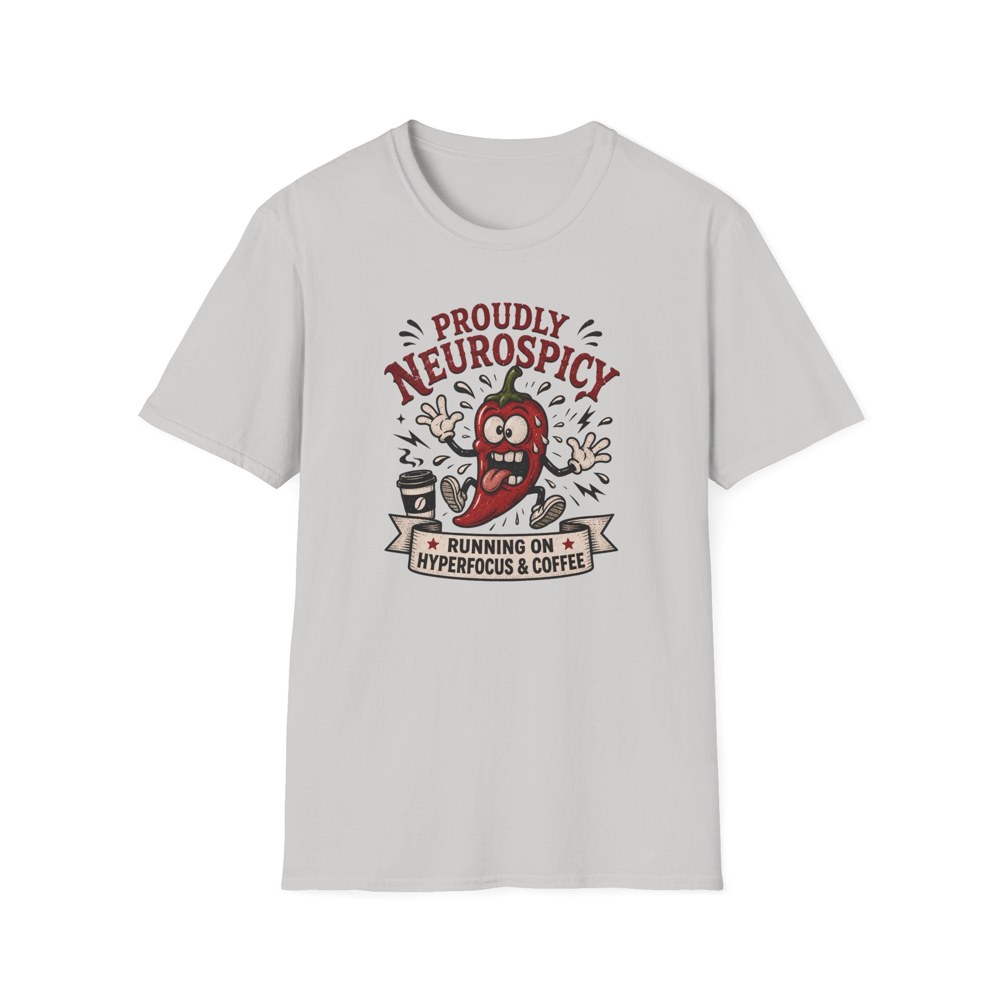 Neurospicy Running On Hyperfocus And Coffee T-Shirt