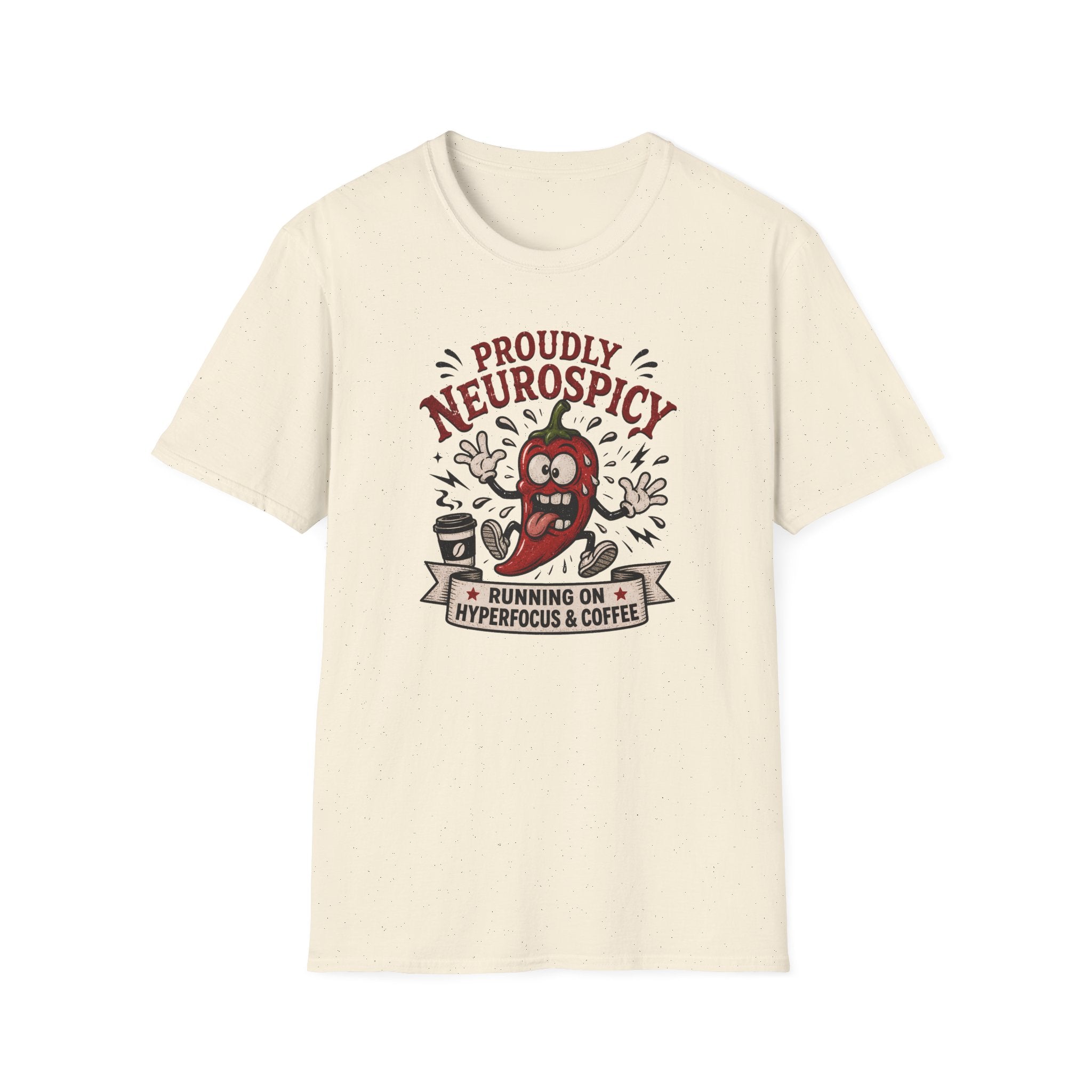 Neurospicy Running On Hyperfocus And Coffee T-Shirt