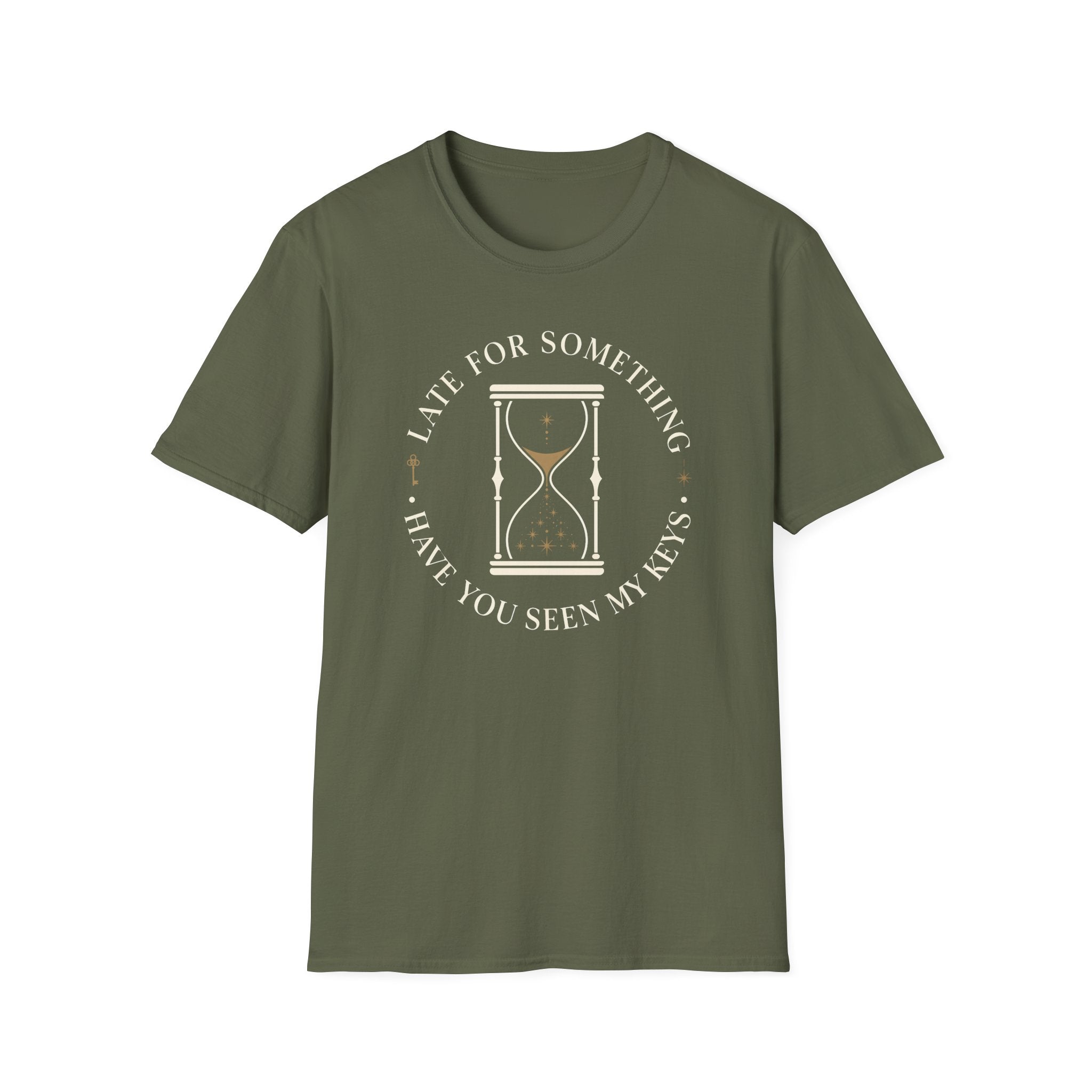 Late For Something Hour Glass Keys T-Shirt