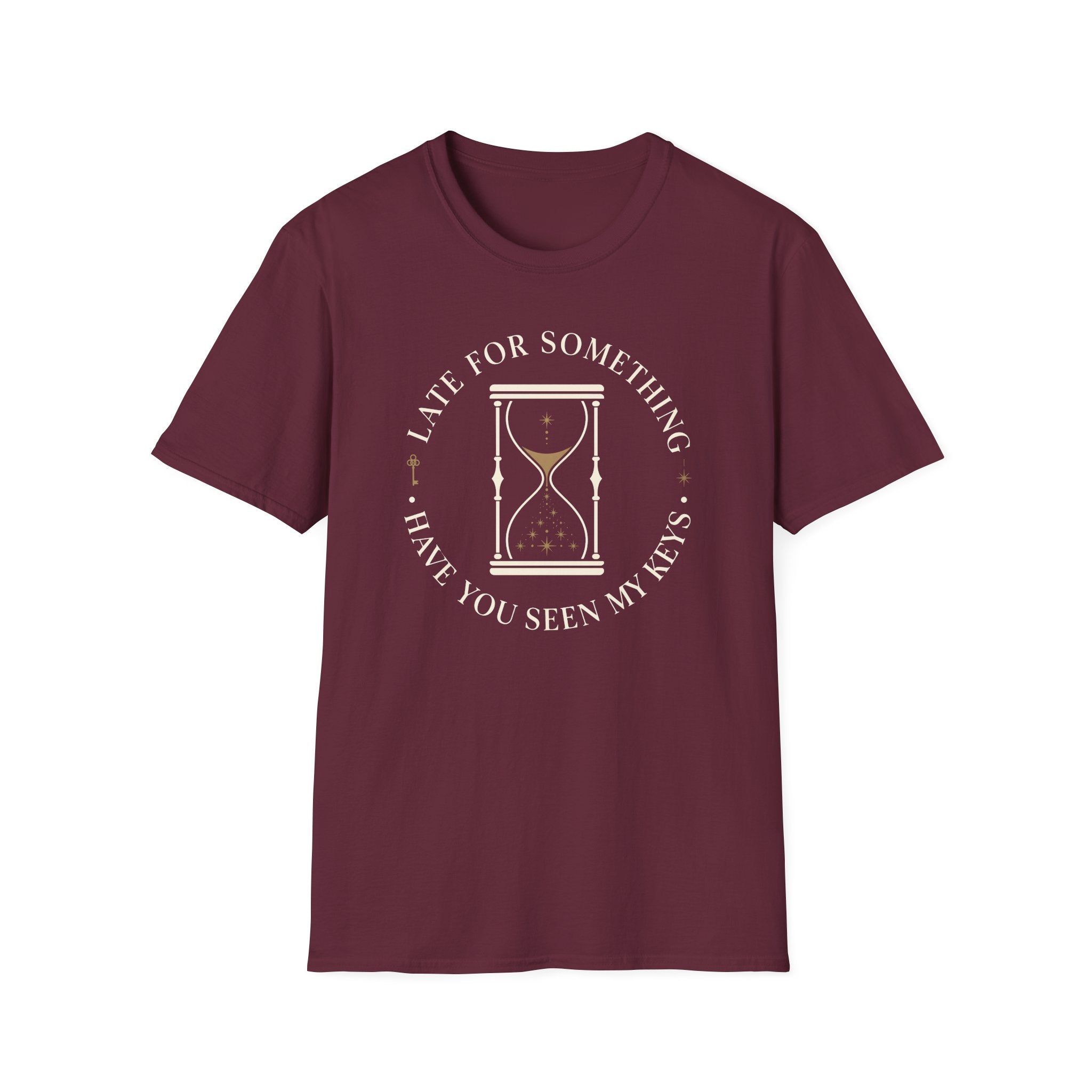 Late For Something Hour Glass Keys T-Shirt